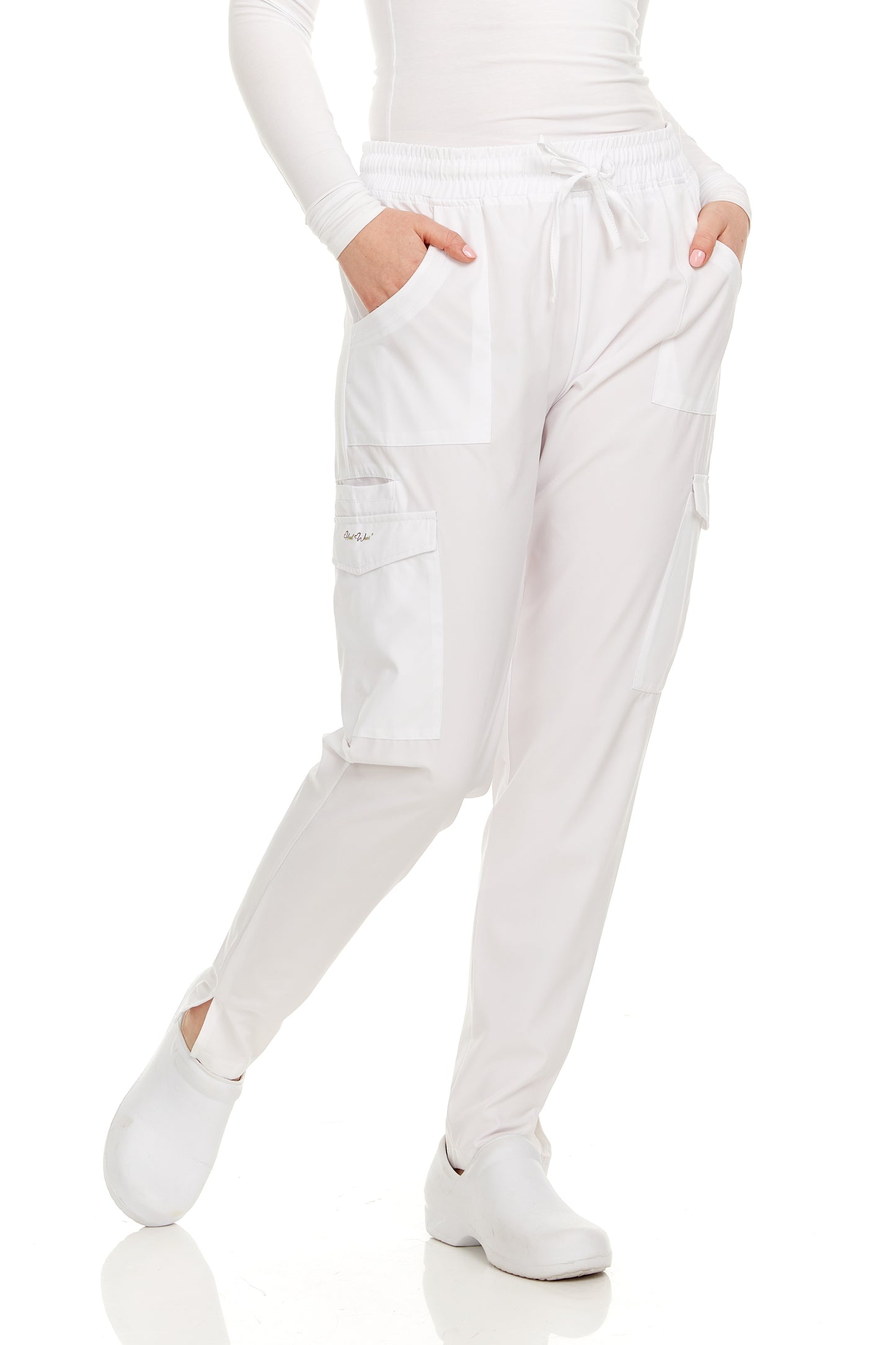 HEAL+WEAR Women’s Stretch Scrub Pants – Tapered Fit Medical Joggers with Pockets, Wrinkle-Free & Quick-Dry – Multiple Colors -4-Way Stretch