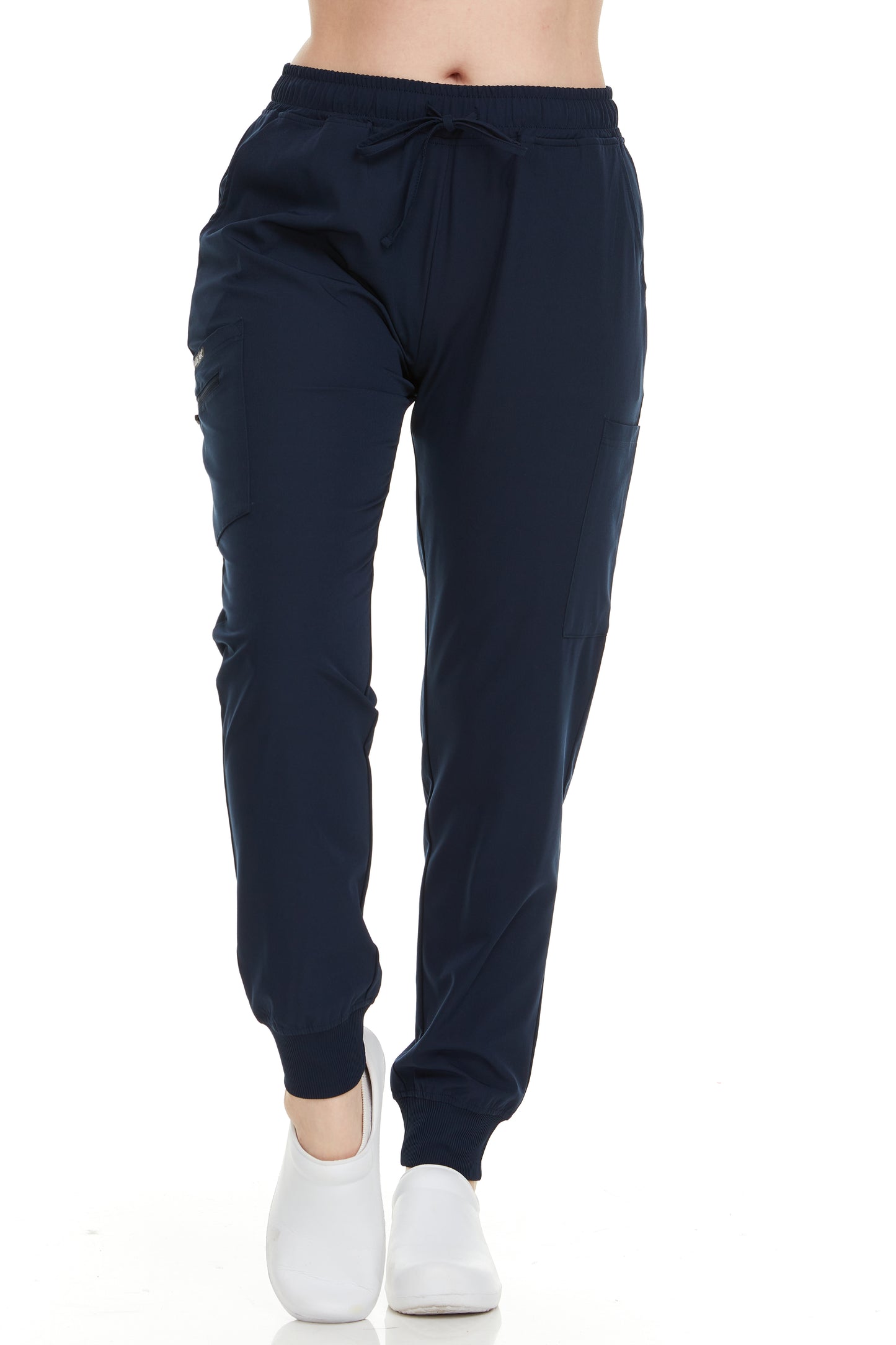 HEAL+WEAR Women’s Jogger Scrub Pants – Stretchy, Lightweight Medical Cargo Pants with Pockets – 4-Way Stretch - Elastic Waist & Drawstring – Multiple Colors Choic