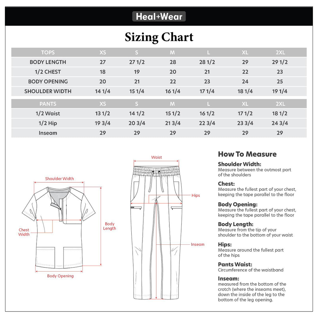 HEAL+WEAR Women’s Scrub Pants with Pockets – Stretch Jogger Medical Workwear