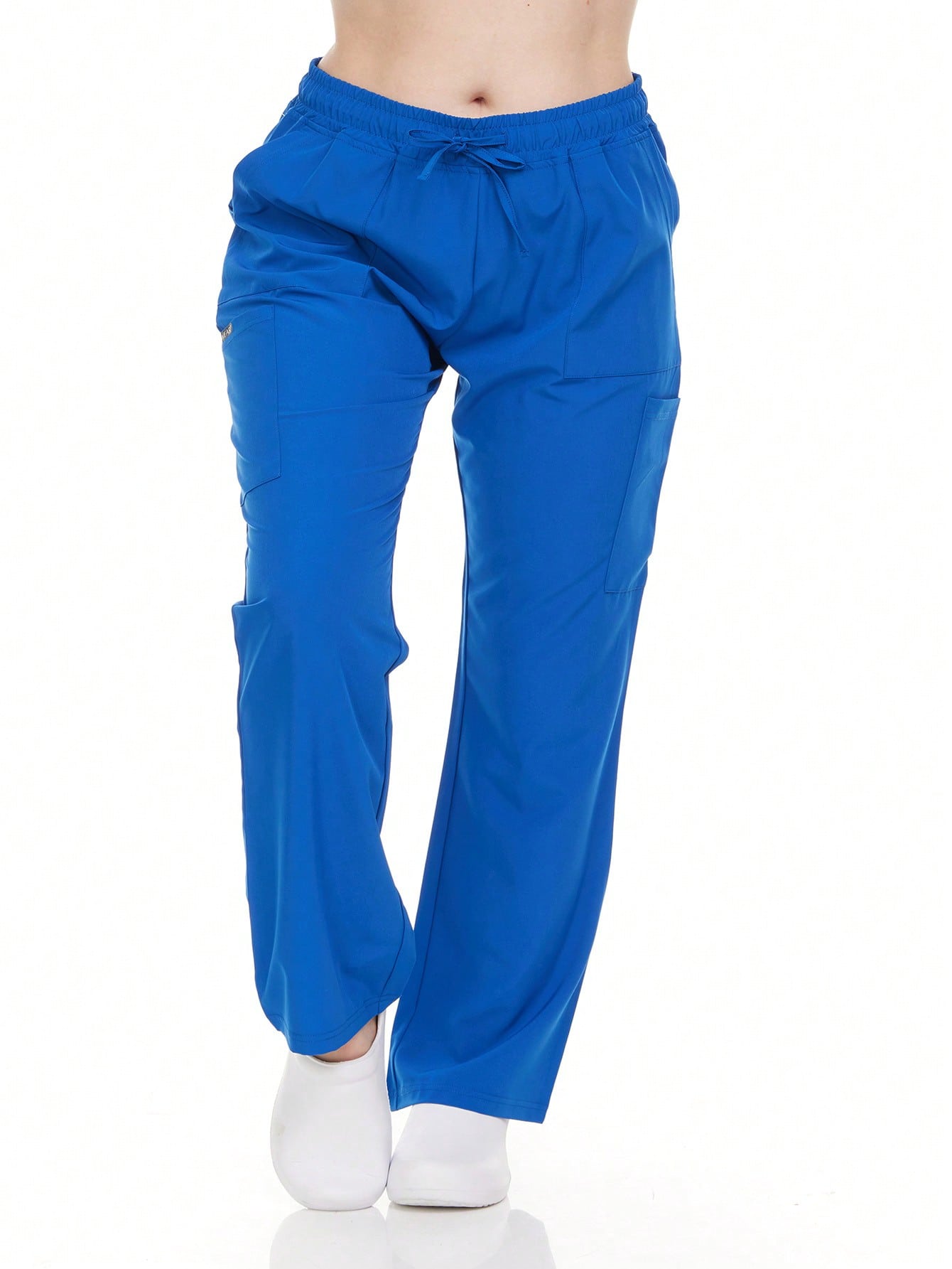 Heal+Wear Women's Straight-Leg Scrub Pants – 4 Pockets, Elastic Drawstring Waist, 4-Way Stretch, Wrinkle-Resistant Uniform Bottoms