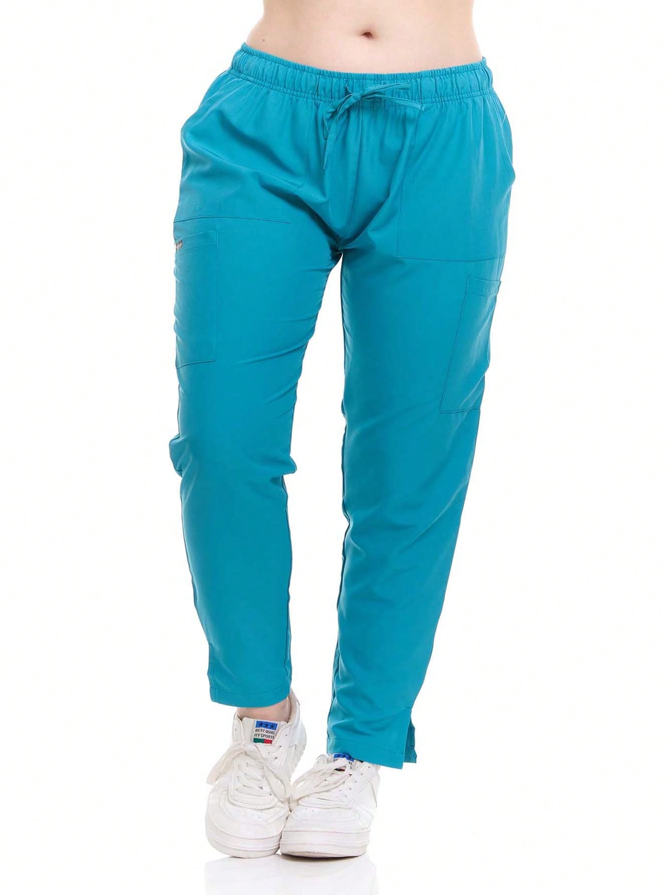 HEAL+WEAR Women’s Tapered Scrub Pants – 4-Way Stretch - Stretch Slim Fit Medical Uniform Bottoms with Pockets, Soft Lightweight Workwear for Nurses & Healthcare