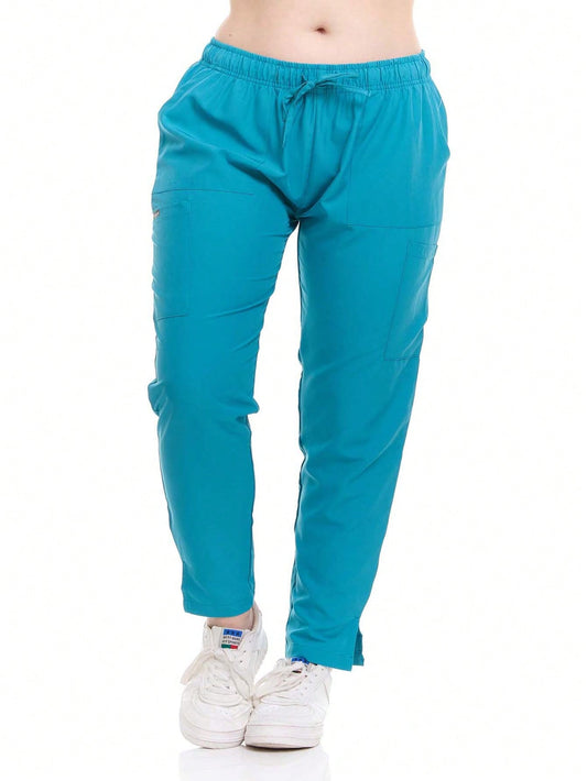 HEAL+WEAR Women’s Tapered Scrub Pants – 4-Way Stretch - Stretch Slim Fit Medical Uniform Bottoms with Pockets, Soft Lightweight Workwear for Nurses & Healthcare