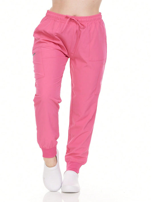 HEAL+WEAR Women's Scrub Pants – High Stretch, Breathable Fabric, Drawstring Waist, Multi-Pocket,4-Way Stretch,Spa Nurse Clinical Workwear