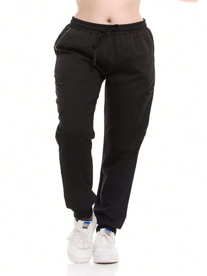 HEAL + WEAR Women's Jogger Scrub Pants With Cargo Pockets 4-Way Stretch Soft Stretch Drawstring Waist Stylish Fit Available