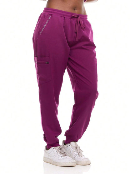 HEAL + WEAR Women's Jogger Scrub Pants With Cargo Pockets 4-Way Stretch Soft Stretch Drawstring Waist Stylish Fit Available