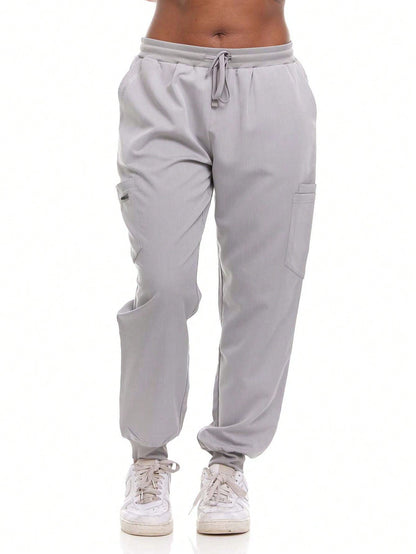 HEAL + WEAR Women's Jogger Scrub Pants With Cargo Pockets 4-Way Stretch Soft Stretch Drawstring Waist Stylish Fit Available
