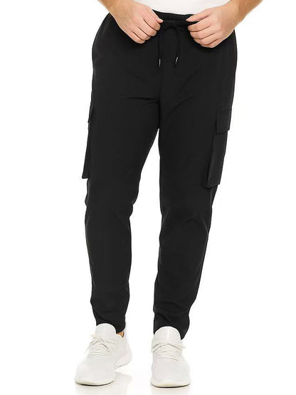 HEAL+WEAR Men's Clinical Multi-Pocket Jogger Scrub Pants - 4-Way Stretch, Drawstring Waist, Cargo Design, Machine Washable, 94% Polyester 6% Spandex