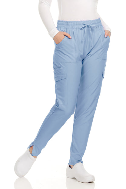 HEAL+WEAR Women’s Stretch Scrub Pants – Tapered Fit Medical Joggers with Pockets, Wrinkle-Free & Quick-Dry – Multiple Colors -4-Way Stretch