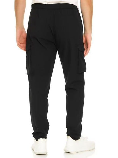 HEAL+WEAR Men's Clinical Multi-Pocket Jogger Scrub Pants - 4-Way Stretch, Drawstring Waist, Cargo Design, Machine Washable, 94% Polyester 6% Spandex