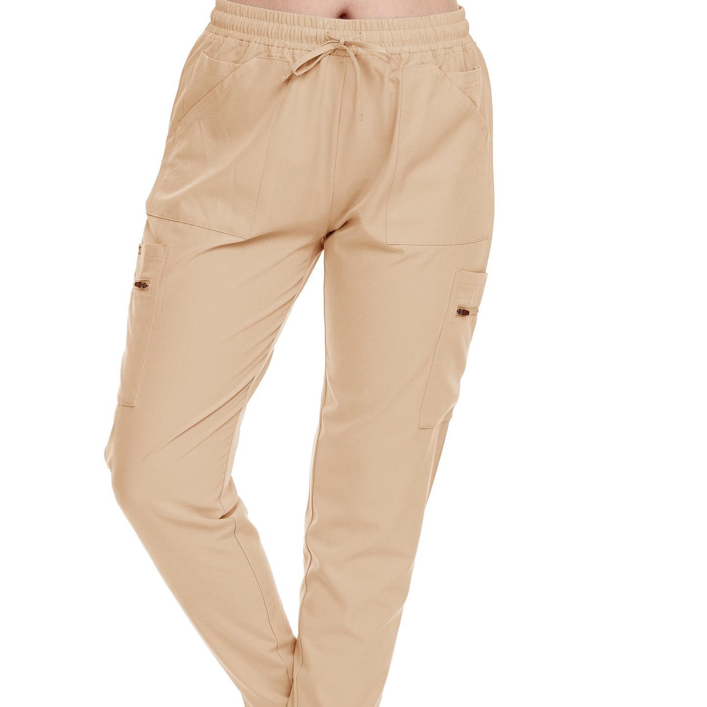 HEAL+WEAR Women’s Slim Fit Scrub Pants – Vibrant Colors, Drawstring Waist, Zipper Pockets, 4-Way Stretch, Wrinkle-Resistant Medical Workwear for Nurses & Healthcare Staff