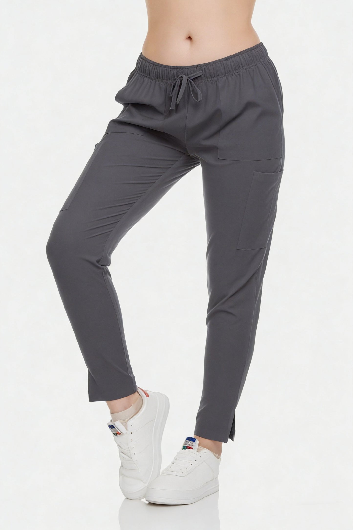HEAL+WEAR Women’s Tapered Scrub Pants – 4-Way Stretch - Stretch Slim Fit Medical Uniform Bottoms with Pockets, Soft Lightweight Workwear for Nurses & Healthcare