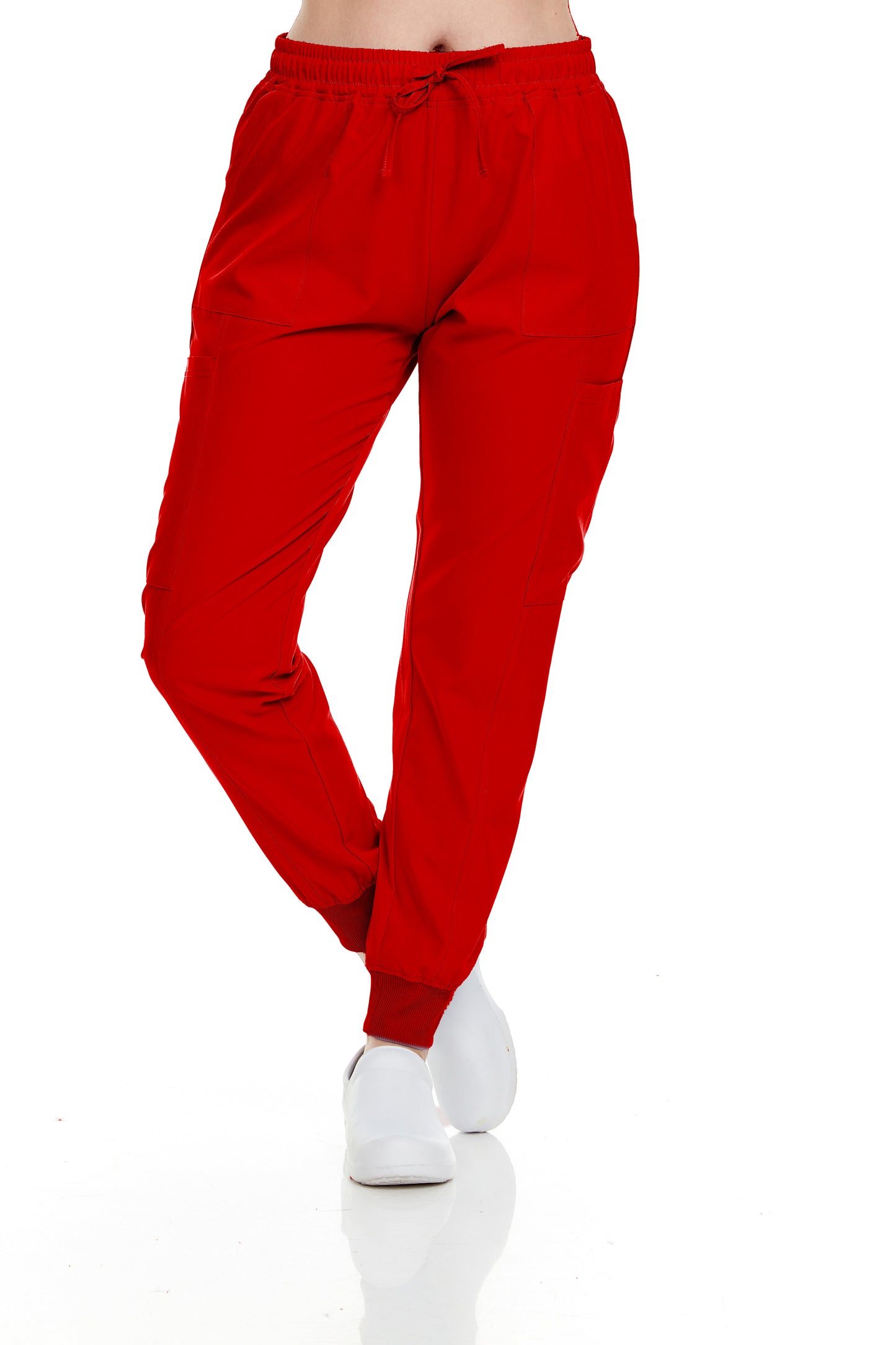 HEAL+WEAR Women’s Cargo Scrub Jogger Pants  – 4-Way Stretch, Elastic Waist, 6 Pockets, Wrinkle-Resistant