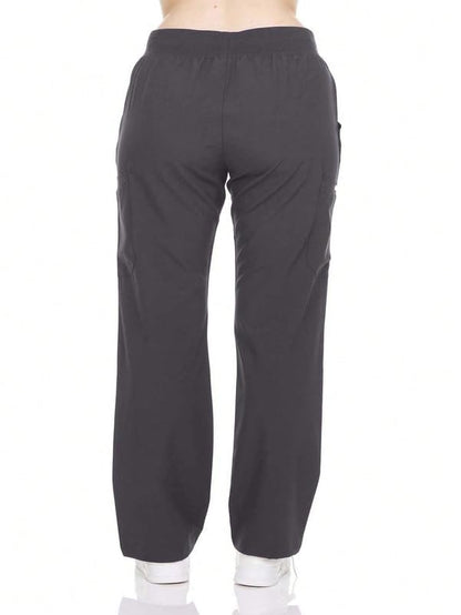 HEAL+WEAR Women's Straight-Leg Scrub Pants with Drawstring Waistband 4-Way Stretch Multi-Pocket Medical Workwear