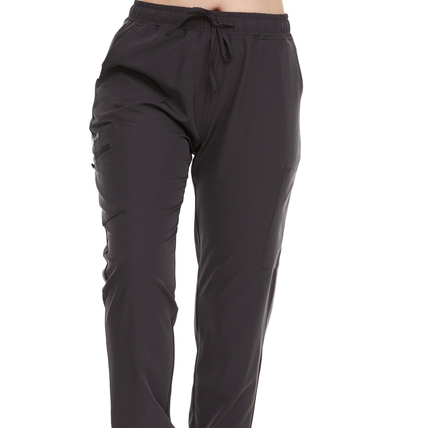 HEAL+WEAR Women’s Jogger Scrub Pants – Stretchy, Lightweight Medical Cargo Pants with Pockets – 4-Way Stretch - Elastic Waist & Drawstring – Multiple Colors Choic