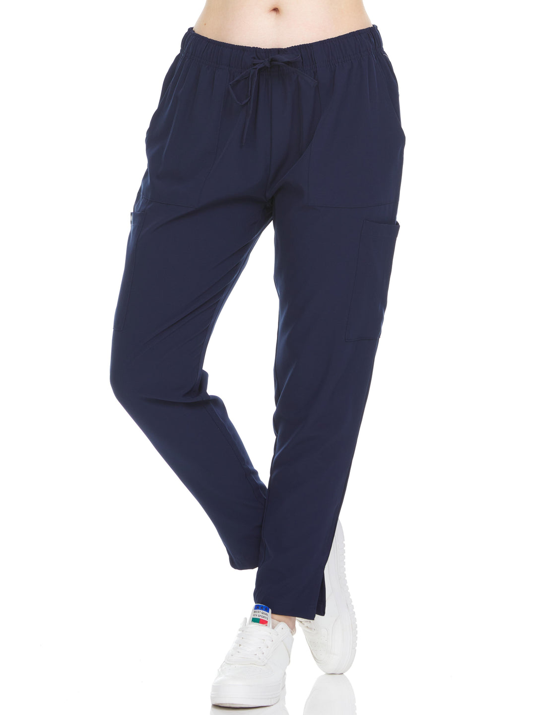 HEAL+WEAR Women’s Tapered Scrub Pants – Stretch Slim Fit Medical Uniform Bottoms