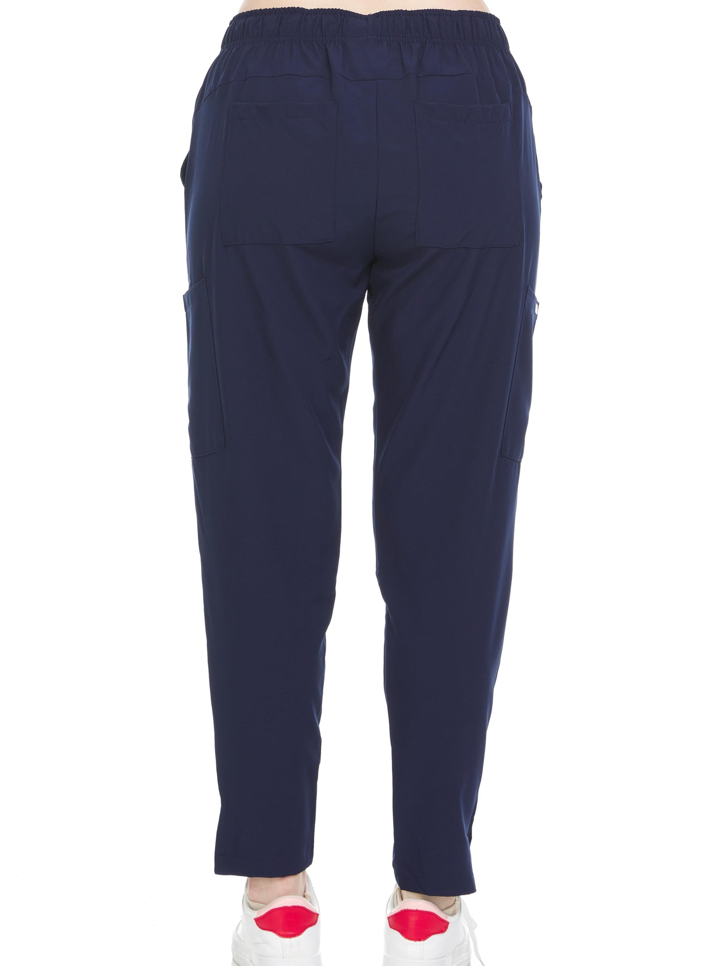HEAL+WEAR Women’s Tapered Scrub Pants – 4-Way Stretch - Stretch Slim Fit Medical Uniform Bottoms with Pockets, Soft Lightweight Workwear for Nurses & Healthcare