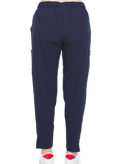 HEAL+WEAR Women’s Tapered Scrub Pants – 4-Way Stretch - Stretch Slim Fit Medical Uniform Bottoms with Pockets, Soft Lightweight Workwear for Nurses & Healthcare