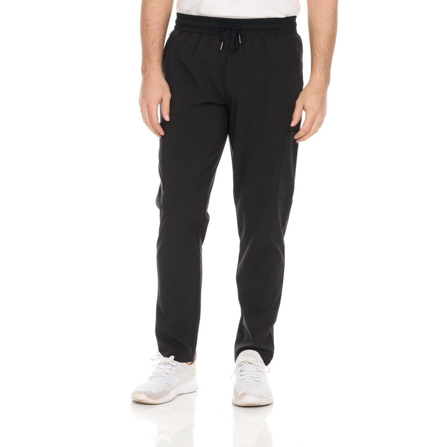 HEAL+WEAR Men's Clinical Scrub Pants with Drawstring Waist & Multiple Pockets – 4-Way Stretch - Modern Straight-Leg Design for Healthcare and Salon Workwear