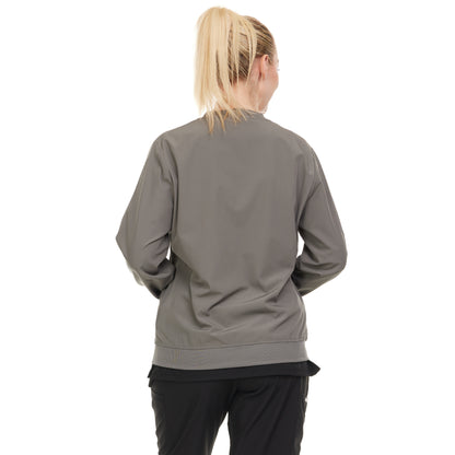 HEAL+WEAR Women's Scrub Jacket - Lightweight Zip-Free Bomber Style, 4-Way Stretch, Soft Knit Cuffs, Anti-Wrinkle, Multiple Pockets, Workwear for Nurses & Healthcare Professionals
