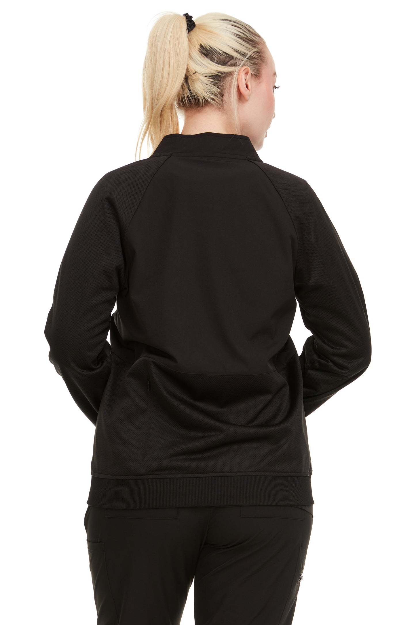 HEAL+WEAR Women’s Zip-Up Scrub Jacket – Stretchy Clinical Workwear with Ribbed Trim | 4-Way Stretch | Nurse Beauty Salon Uniform | Surgical Spa Doctor Nursing Suit
