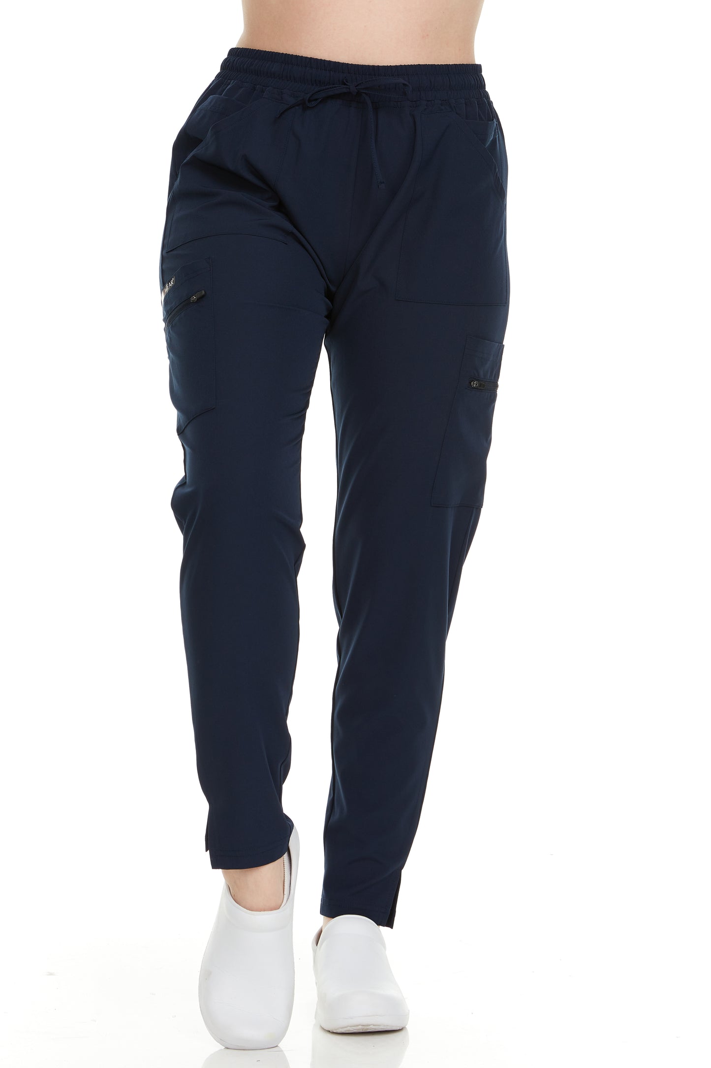 HEAL+WEAR Women’s Slim Fit Scrub Pants – Vibrant Colors, Drawstring Waist, Zipper Pockets, 4-Way Stretch, Wrinkle-Resistant Medical Workwear for Nurses & Healthcare Staff