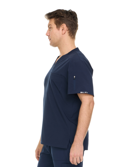 Heal+Wear Men's Scrubs - Durable Multi-Pocket Design, V-Neck, Easy-Care Fabric, Designed for Every Shift, Anti-Wrinkle Scrubs for Men