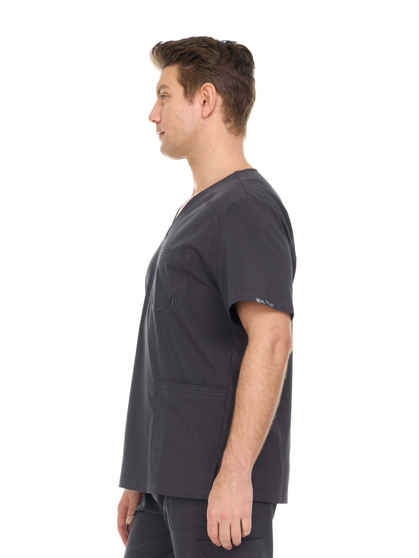HEAL+WEAR Men's V-neck Scrub Top- Soft&Breathable | Multi-Pocket  Machine Washable Nurse Workwear