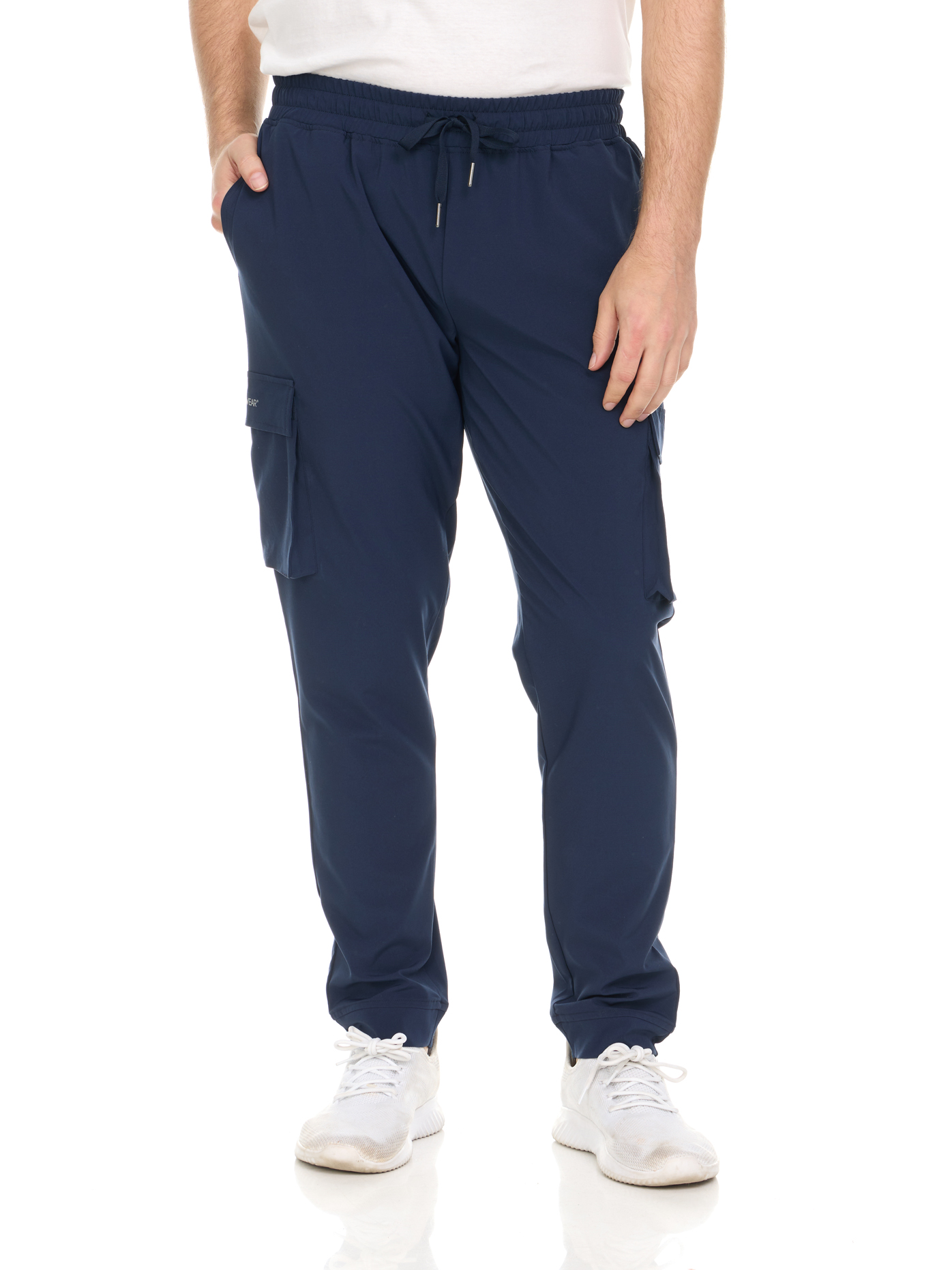 HEAL+WEAR Men's Clinical Multi-Pocket Jogger Scrub Pants - 4-Way Stretch, Drawstring Waist, Cargo Design, Machine Washable, 94% Polyester 6% Spandex