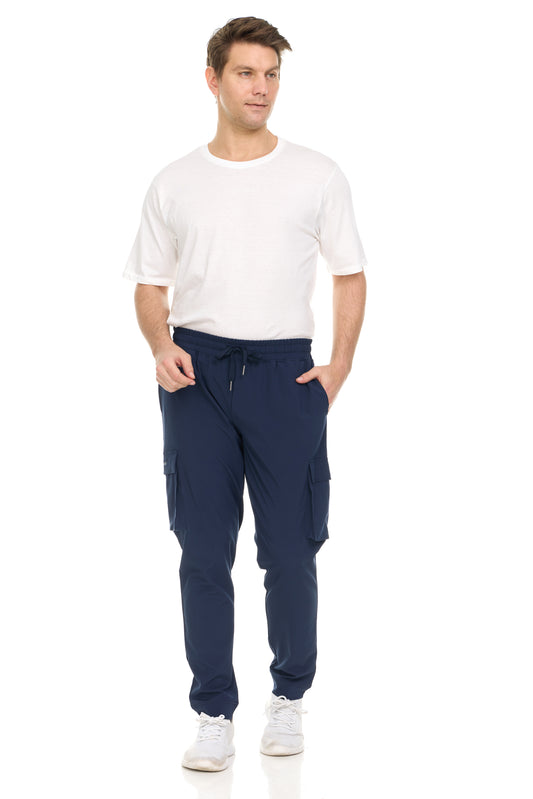 Men's Multi-Pocket Straight-Leg Scrub Pants