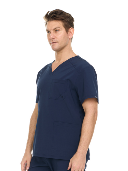 HEAL+WEAR Men's V-neck Scrub Top- Soft&Breathable | Multi-Pocket  Machine Washable Nurse Workwear