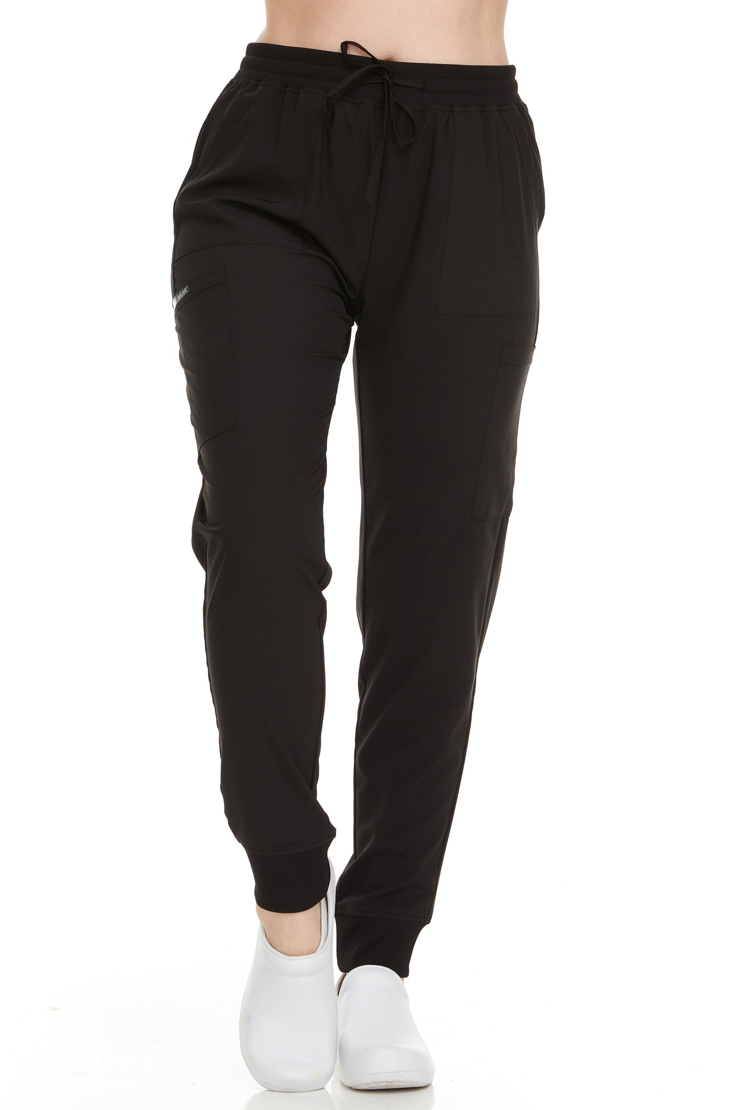 HEAL+WEAR Women's Jogger Scrub Pants - Stretch Waistband Medical Uniform Bottoms with 6 Handy Pockets for Nursing, Spa & Clinical Workwear