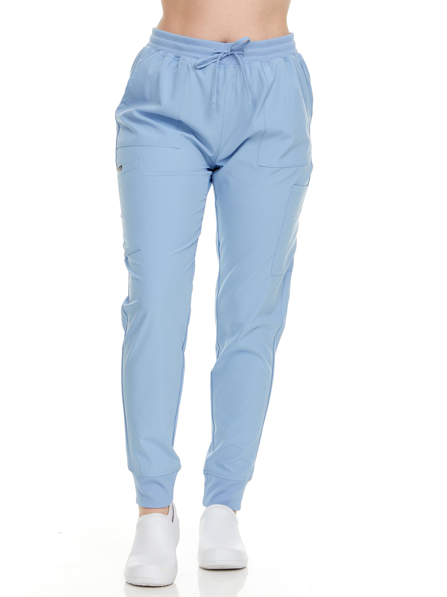 HEAL+WEAR Women's Jogger Scrub Pants - Stretch Waistband Medical Uniform Bottoms with 6 Handy Pockets for Nursing, Spa & Clinical Workwear