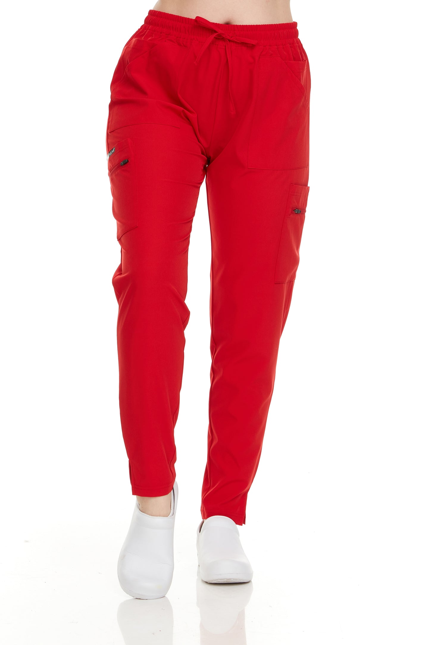 HEAL+WEAR Women’s Slim Fit Scrub Pants – Vibrant Colors, Drawstring Waist, Zipper Pockets, 4-Way Stretch, Wrinkle-Resistant Medical Workwear for Nurses & Healthcare Staff