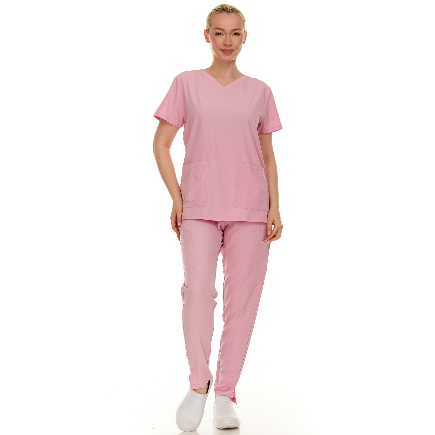 HEAL+WEAR Women’s Scrub Set – 4-Way Stretch - Stretch V-Neck Top & Straight-Leg Pants, Soft, Breathable & Stylish Design for Healthcare Professionals