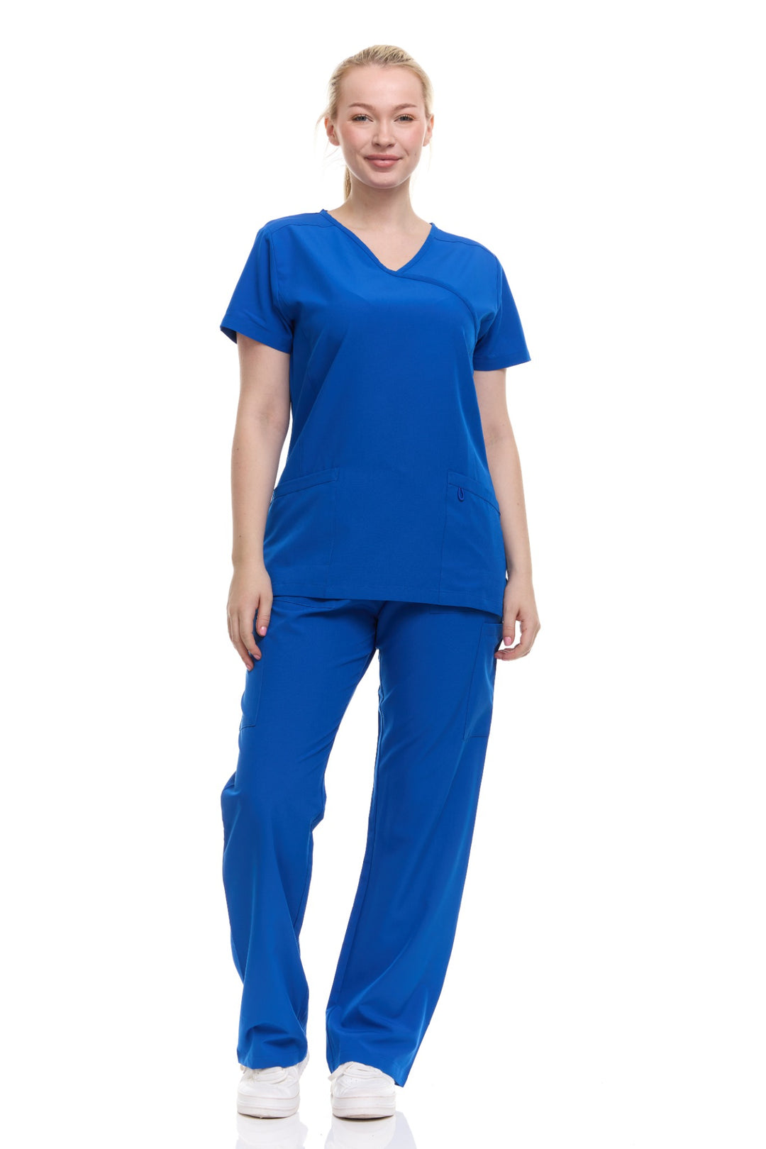 HEAL+WEAR Women’s V-Neck Multi-Pocket Scrub Top