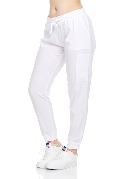 HEAL+WEAR Women's Scrub Pants – High Stretch, Breathable Fabric, Drawstring Waist, Multi-Pocket,4-Way Stretch,Spa Nurse Clinical Workwear