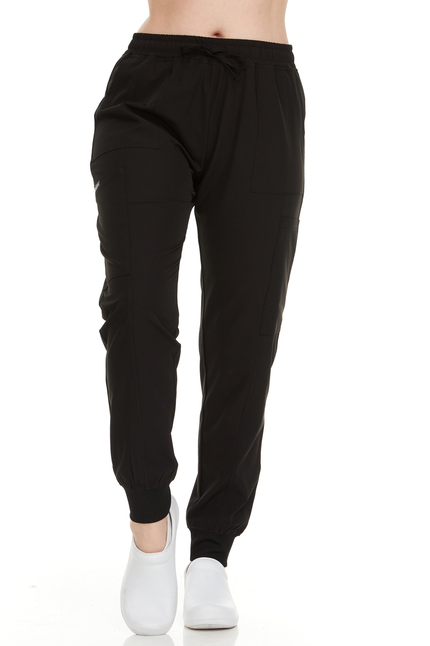 HEAL+WEAR Women’s Cargo Scrub Jogger Pants  – 4-Way Stretch, Elastic Waist, 6 Pockets, Wrinkle-Resistant