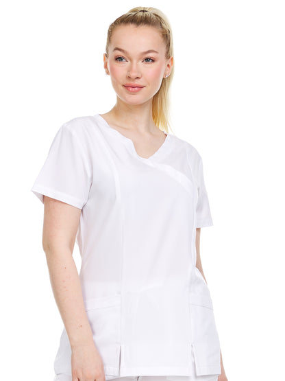 HEAL+WEAR Women's V-Neck Multi-Pocket Scrub Top – Soft Stretch Fabric | Surgical Uniforms | 4-Way Stretch | Spa Doctor Nursing Clinical Suit | Beauty Salon & Clinical Workwear