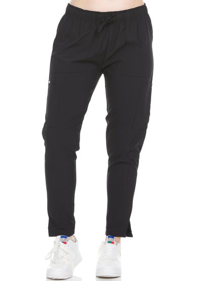HEAL+WEAR Women’s Tapered Scrub Pants – 4-Way Stretch - Stretch Slim Fit Medical Uniform Bottoms with Pockets, Soft Lightweight Workwear for Nurses & Healthcare