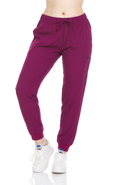 HEAL+WEAR Women's Scrub Pants – High Stretch, Breathable Fabric, Drawstring Waist, Multi-Pocket,4-Way Stretch,Spa Nurse Clinical Workwear