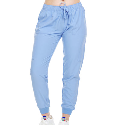 HEAL+WEAR Women's Scrub Pants – High Stretch, Breathable Fabric, Drawstring Waist, Multi-Pocket,4-Way Stretch,Spa Nurse Clinical Workwear