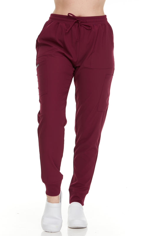 HEAL+WEAR Women's Jogger Scrub Pants - Stretch Waistband Medical Uniform Bottoms with 6 Handy Pockets for Nursing, Spa & Clinical Workwear