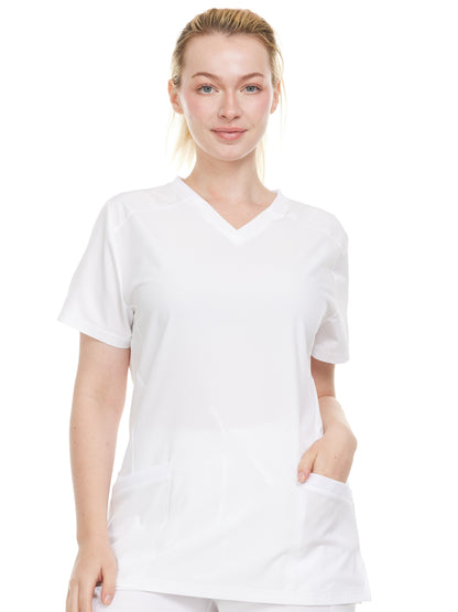 HEAL+WEAR Women's V-Neck Stretch Medical Scrub Top with 2 Utility Pockets – 4-Way Stretch - Soft&Professional Fit