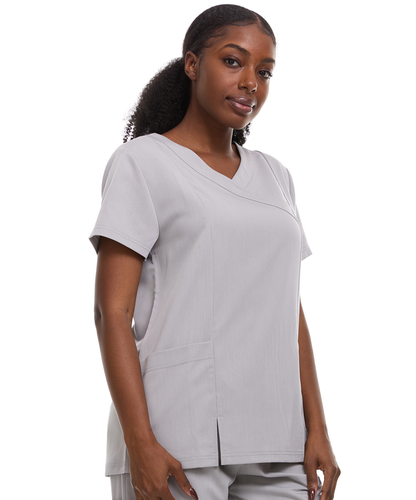 HEAL+WEAR Women's V-Neck Scrub Top – Tailored Fit, Stretch Fabric, Moisture-Wicking – Multiple Colors provied Womenswear Breathabl