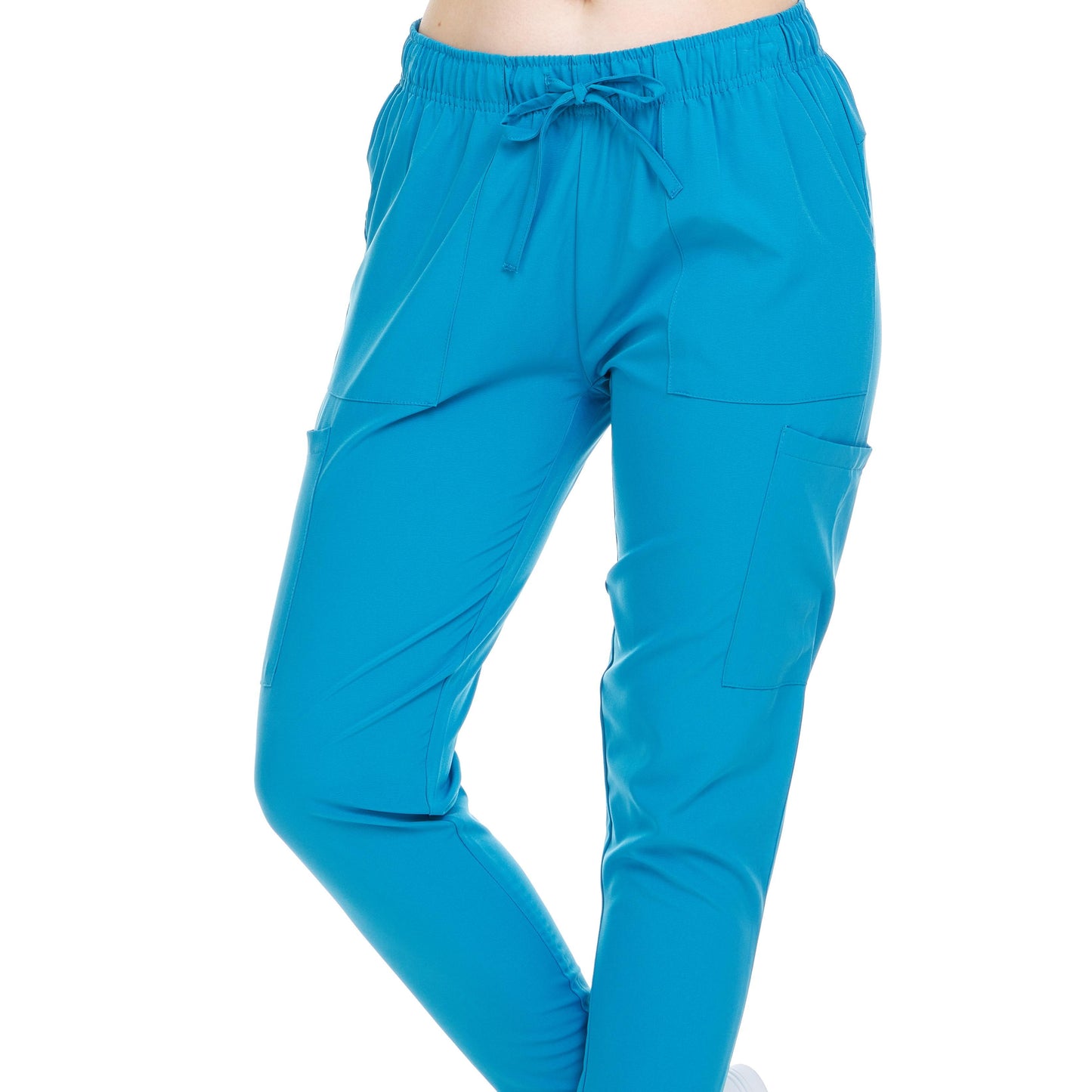 HEAL+WEAR Women’s Tapered Scrub Pants – 4-Way Stretch - Stretch Slim Fit Medical Uniform Bottoms with Pockets, Soft Lightweight Workwear for Nurses & Healthcare