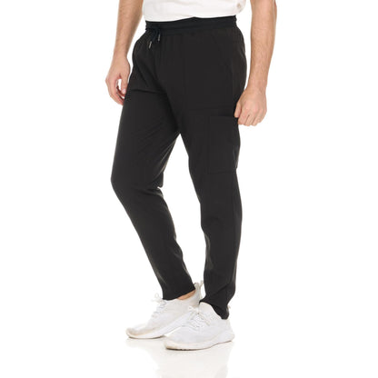 HEAL+WEAR Men's Clinical Scrub Pants with Drawstring Waist & Multiple Pockets – 4-Way Stretch - Modern Straight-Leg Design for Healthcare and Salon Workwear