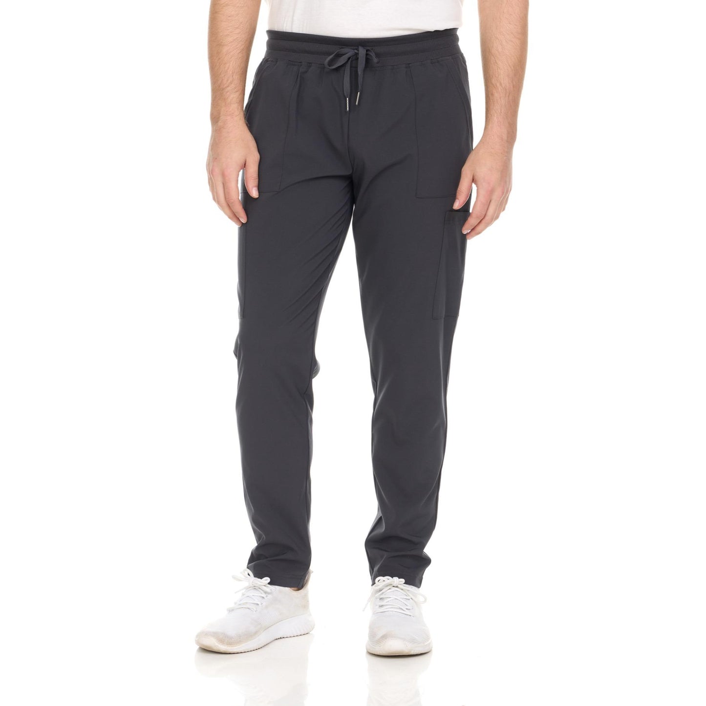 HEAL+WEAR Men's Clinical Scrub Pants with Drawstring Waist & Multiple Pockets – 4-Way Stretch - Modern Straight-Leg Design for Healthcare and Salon Workwear