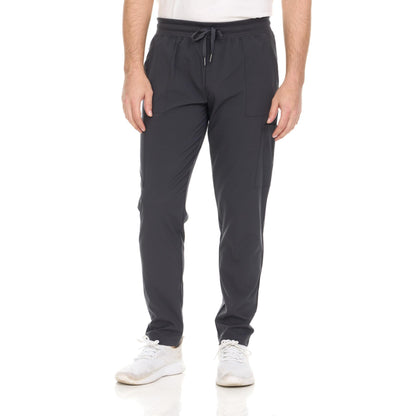 HEAL+WEAR Men's Clinical Scrub Pants with Drawstring Waist & Multiple Pockets – 4-Way Stretch - Modern Straight-Leg Design for Healthcare and Salon Workwear
