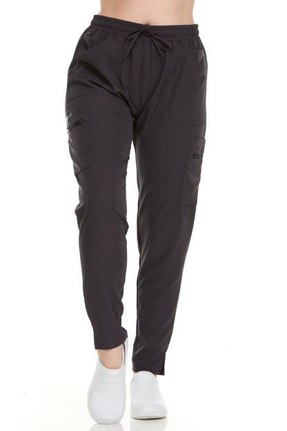 HEAL+WEAR Women’s Slim Fit Scrub Pants – Vibrant Colors, Drawstring Waist, Zipper Pockets, 4-Way Stretch, Wrinkle-Resistant Medical Workwear for Nurses & Healthcare Staff