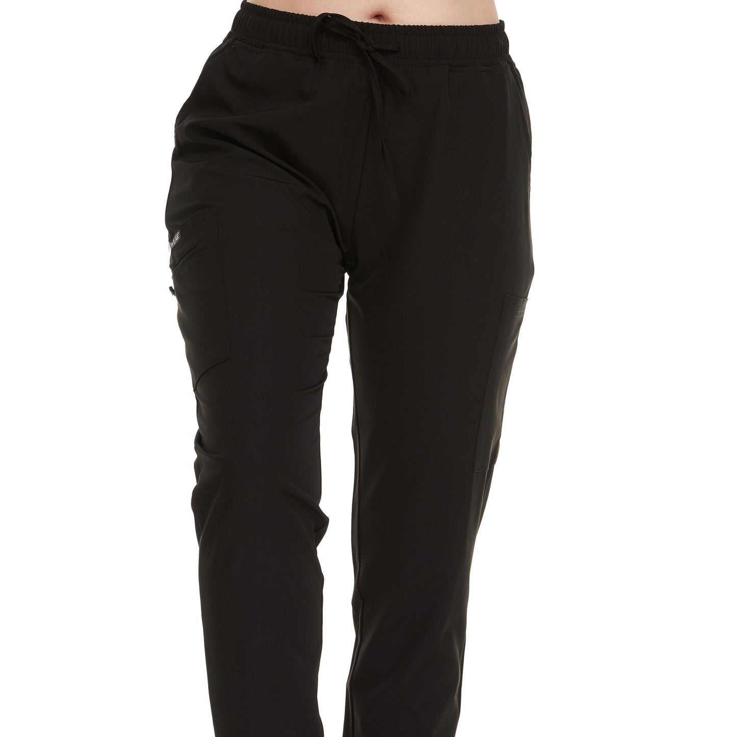 HEAL+WEAR Women’s Jogger Scrub Pants – Stretchy, Lightweight Medical Cargo Pants with Pockets – 4-Way Stretch - Elastic Waist & Drawstring – Multiple Colors Choic